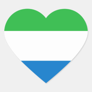 Sticker Cœur Drapeau Sierra Leone