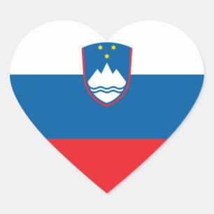 Sticker Cœur drapeau slovenia