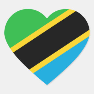 Sticker Cœur Drapeau tanzanien - Tanzanie