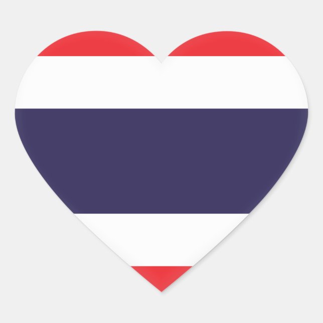 Sticker Cœur Drapeau Thaïlande (Devant)
