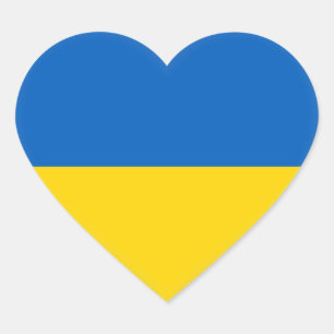Sticker Cœur Drapeau ukrainien