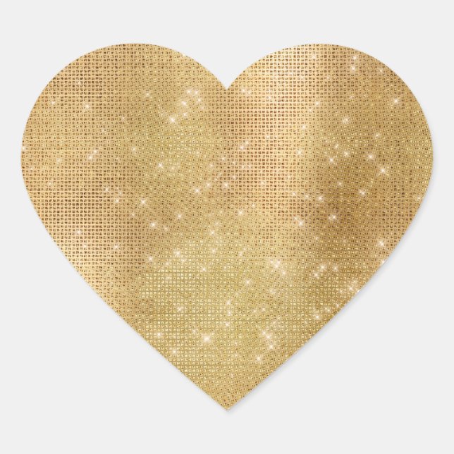 Sticker Cœur Dreamy Gold Glitzy (Devant)