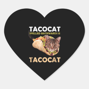 Sticker Cœur Drôle Tacocat Tacocat Taco Cat épinglé en arri