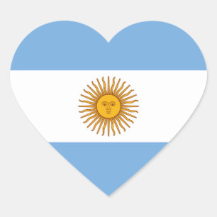 Sticker Coeur du drapeau argentin