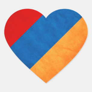 Sticker Coeur du drapeau arménien