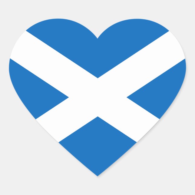 Sticker Coeur du drapeau écossais (Devant)
