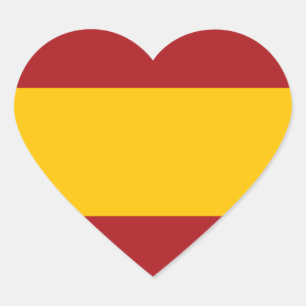 Sticker Coeur du drapeau espagnol