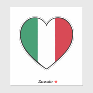 Sticker Coeur du drapeau italien