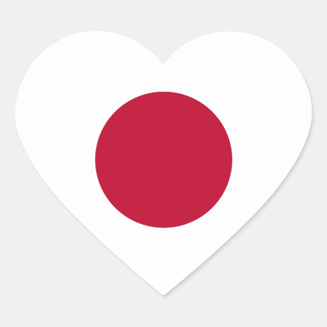 Sticker Coeur du drapeau japonais (Devant)