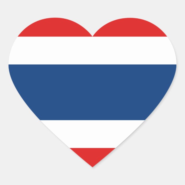 Sticker Coeur du drapeau thaïlandais (Devant)