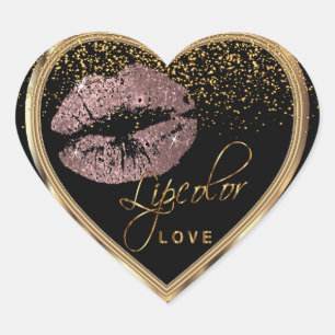 Sticker Cœur Dusty Rose Lipcolor Love