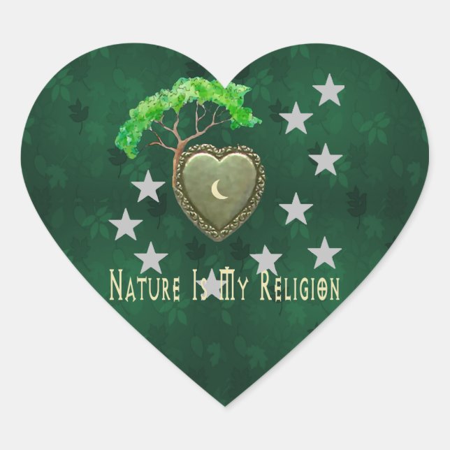 Sticker Cœur Église de la nature (Devant)