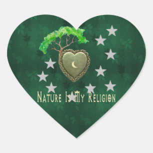 Sticker Cœur Église de la nature