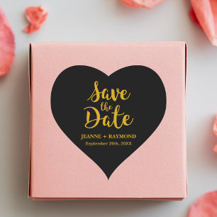 Sticker Cœur Élégant Faire-Part de Mariage à Personnaliser avec
