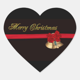 Sticker Cœur Élégant Joyeux Noël