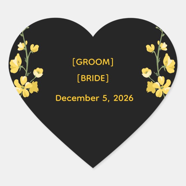 Sticker Cœur Elegant Luxury Envelope Seal Template (Devant)