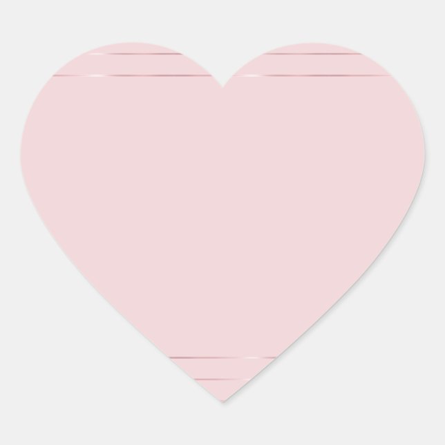 Sticker Cœur Élégant Rose Gold Blank Modèle moderne tendance (Devant)