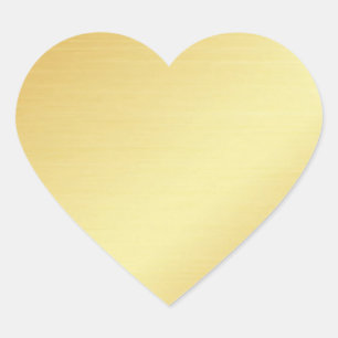 Sticker Cœur Élégant Sceau d'or en forme de coeur blanc