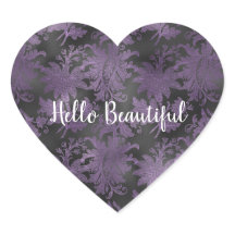 Élégant violet noir floral