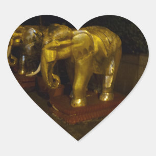 Sticker Coeur Eléphant d'Or