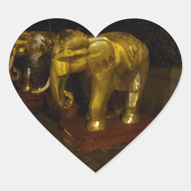 Sticker Coeur Eléphant d'Or (Devant)