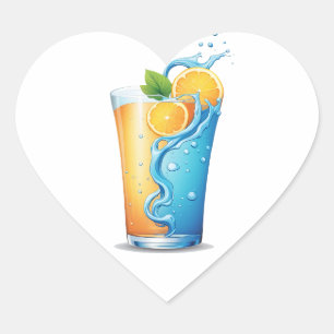 Sticker Cœur Éliminez la soif allumez l'hydratation Zest Prime