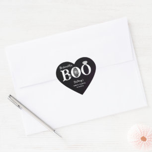 Sticker Cœur Elle a trouvé sa Boo Black Fête de Mariage d'Hallo
