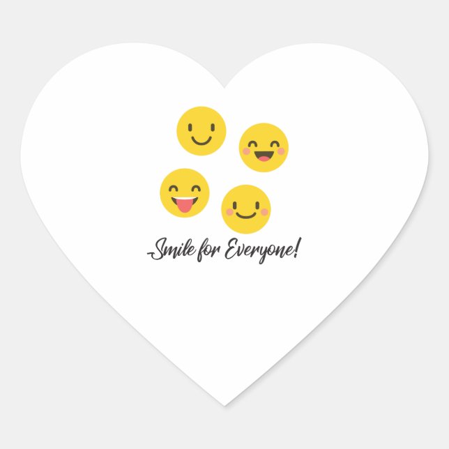 Sticker Cœur Emoji sourit à tous (Devant)