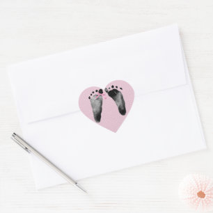 Sticker Cœur Empreintes bébé avec mâchoire