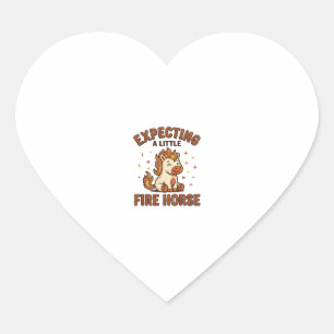 Sticker Cœur En attente d'un petit cheval de feu Vintage Baby S