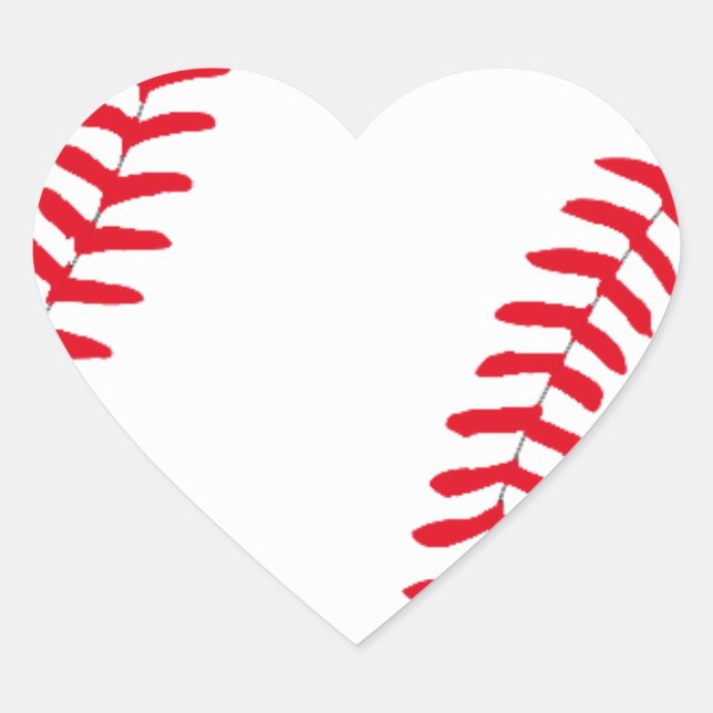 Sticker Cœur Engin de baseball (Devant)