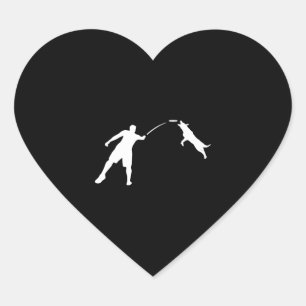 Sticker Cœur Entraînement Chien Entraîneur Chien Enseignant Chi