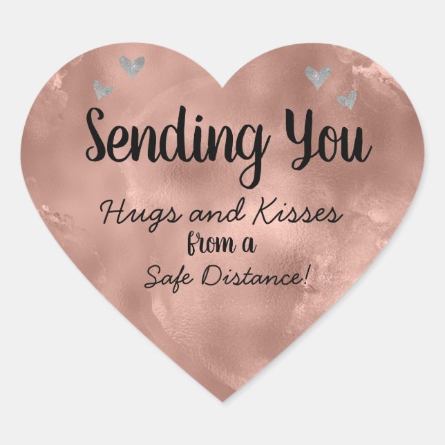 Sticker Cœur Envoi d'amour (Devant)