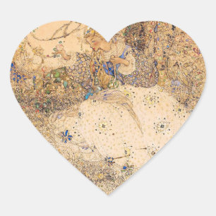 Sticker Cœur Épouse blanche délicate