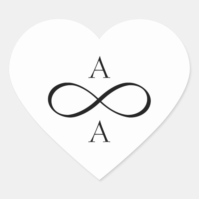 Sticker Cœur Épouse et se balader pour toujours l'infini (Devant)