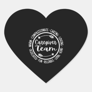 Sticker Cœur Équipe de carrière Vie Carrière donnant des mots p