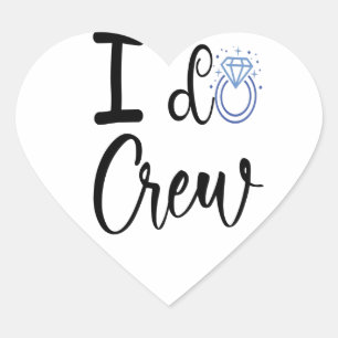 Sticker Cœur Équipe de mariage enterrement de vie de jeune fill