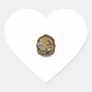 Sticker Cœur Erreur d'imprimante Jésus 100 exemplaires couleur