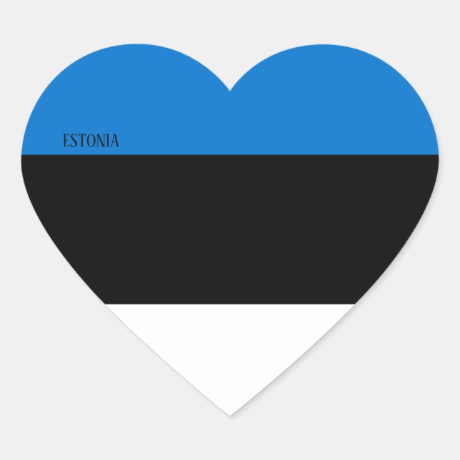 Sticker Cœur Estonia Patriotic (Devant)