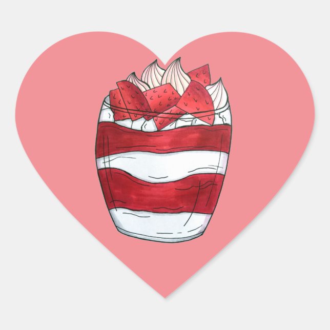 Sticker Cœur Eton Mess Strawberry Meringue Royaume-Uni (Devant)