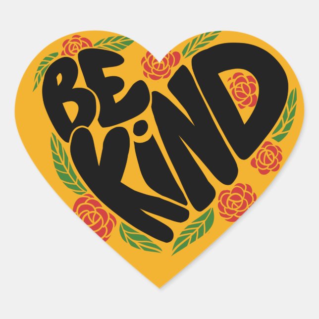 Sticker Cœur Être gentil (Devant)