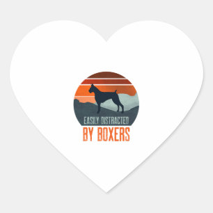 Sticker Cœur Facilement Distrait Par Les Promenades De Boxers