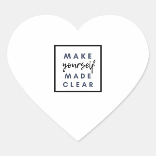 Sticker Cœur faire clairement savoir