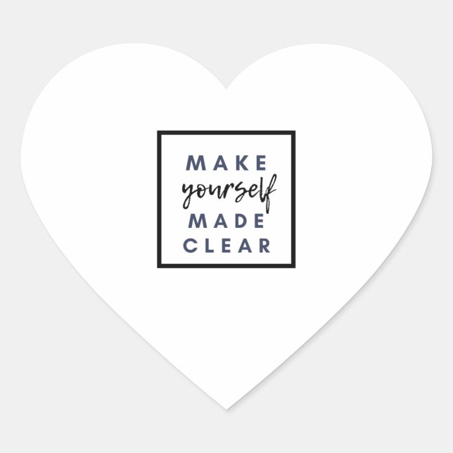 Sticker Cœur faire clairement savoir (Devant)