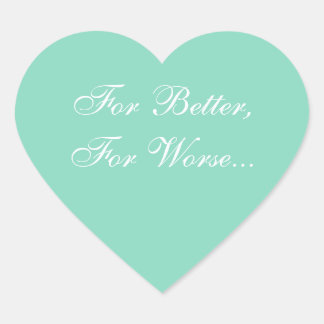 Sticker Cœur Faire-part de mariage Pearl Aqua