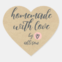 Fait Maison avec Amour Papier Kraft Personnalisé