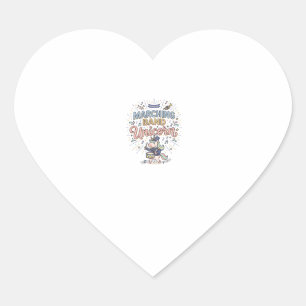 Sticker Cœur Fanfare de licorne Marchant Bande Licorne Impressi