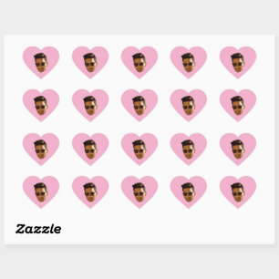 Sticker Cœur Fête d'enterrement de vie de jeune fille avec déco
