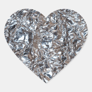 Sticker Cœur feuille d'argent
