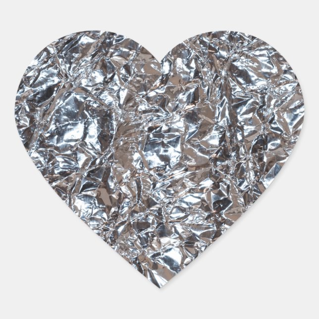 Sticker Cœur feuille d'argent (Devant)